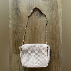 Tory Burch 'Small Marion' Diamond Quilted Lambskin Leather Shoulder Bag